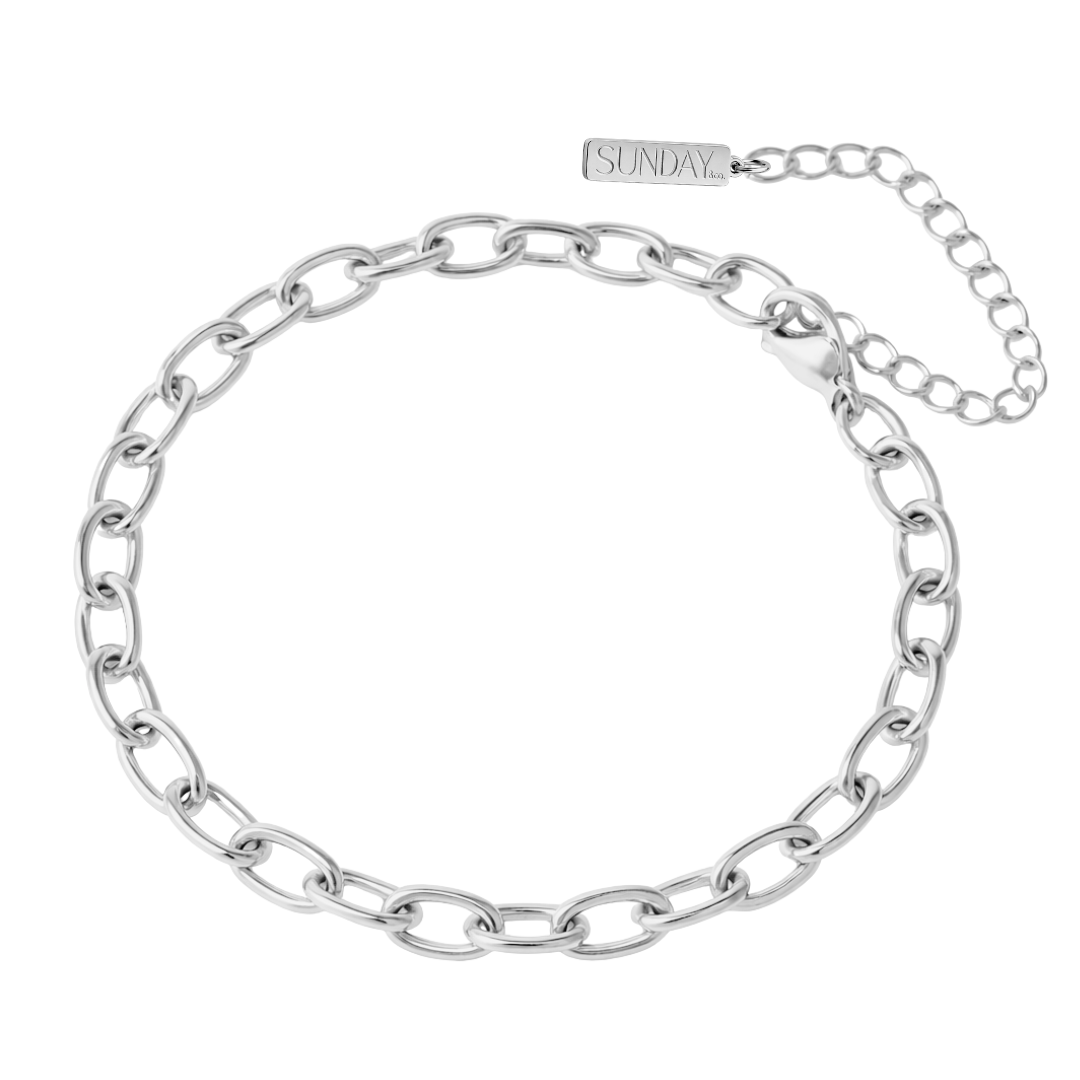 CHARM keðja - Charm ARMBAND SILFRAÐ