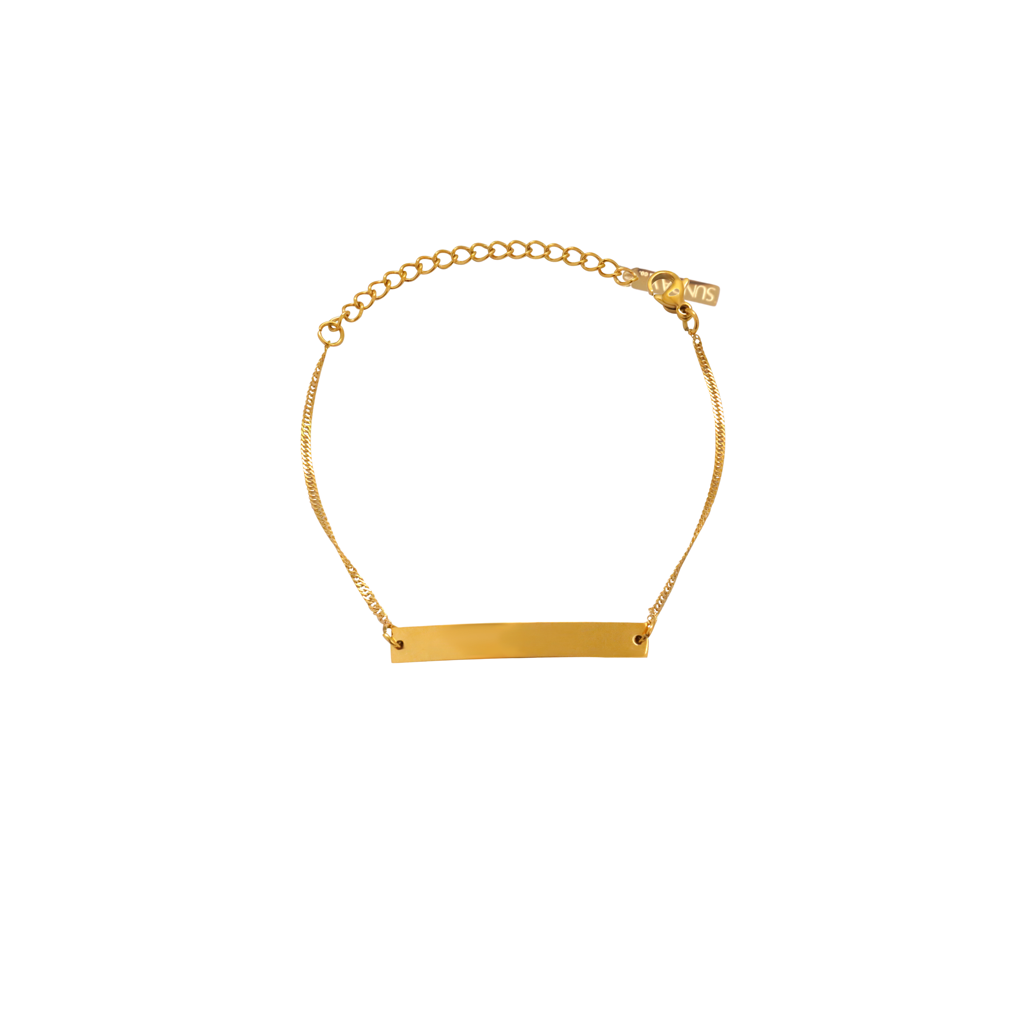 ÁLETRAÐ ARMBAND - BAR GYLLT