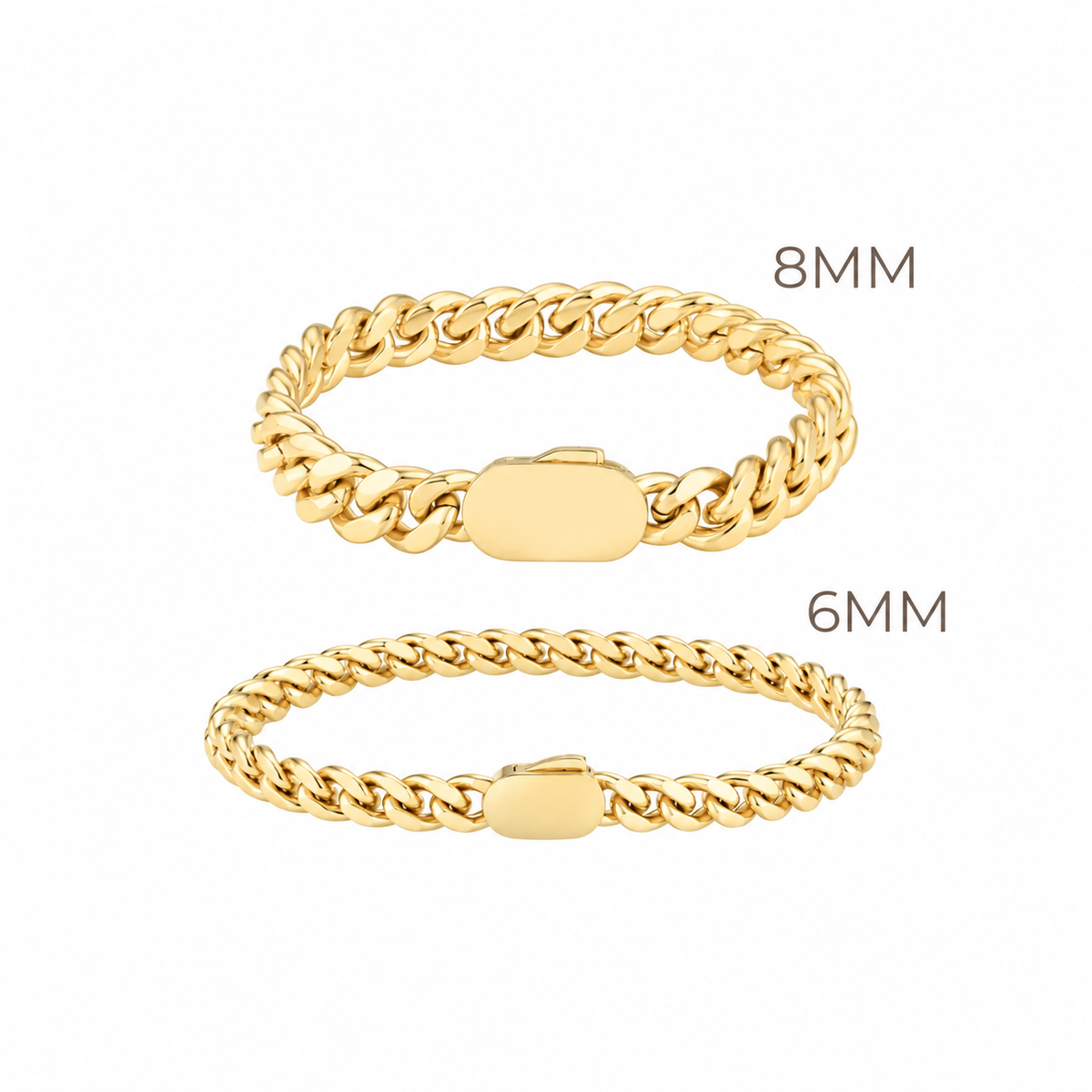 ÁLETRAÐ CUBAN ARMBAND - KARLA GYLLT