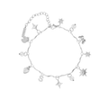 CHARM armband fíngert WAVE - SILFRAÐ