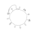 CHARM armband fíngert TWIST - SILFRAÐ