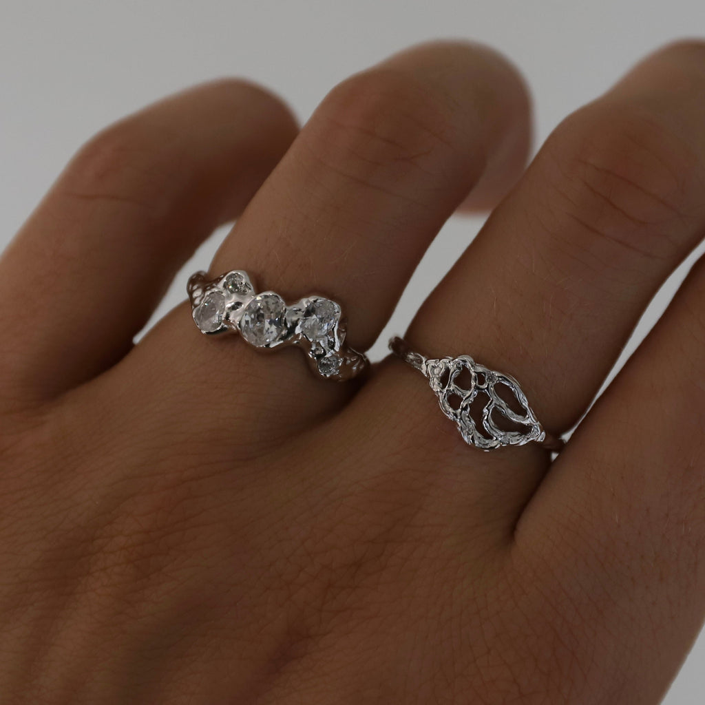 HIDDEN GEM  hringur SILFRAÐ