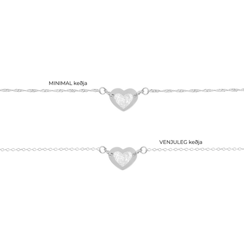 2 fingraför = ♡ ÁLETRAÐ armband SILFRAÐ