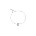 ÁLETRAÐ ARMBAND - OVAL SILFRAÐ