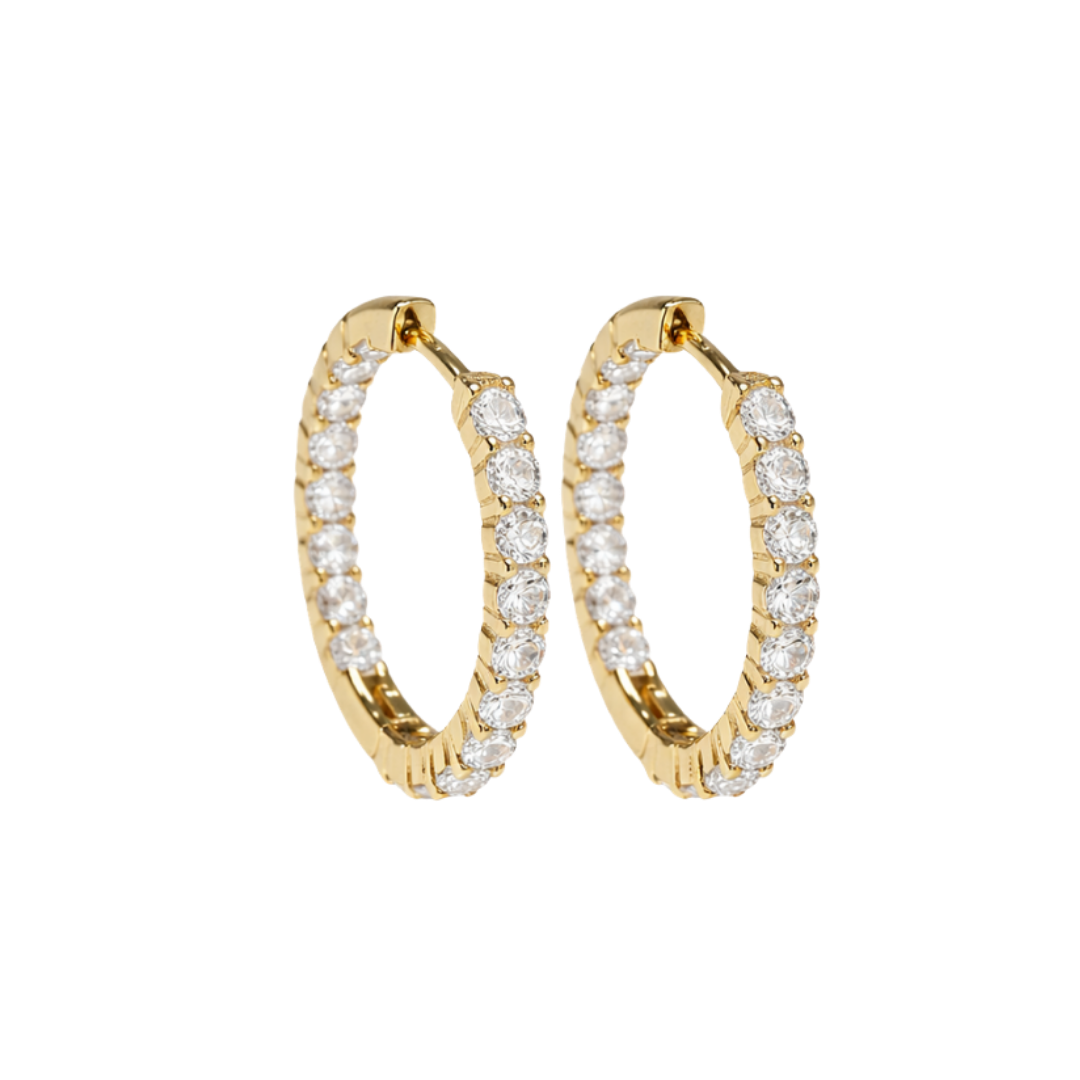 GLITTER eyrnalokkar GYLLT