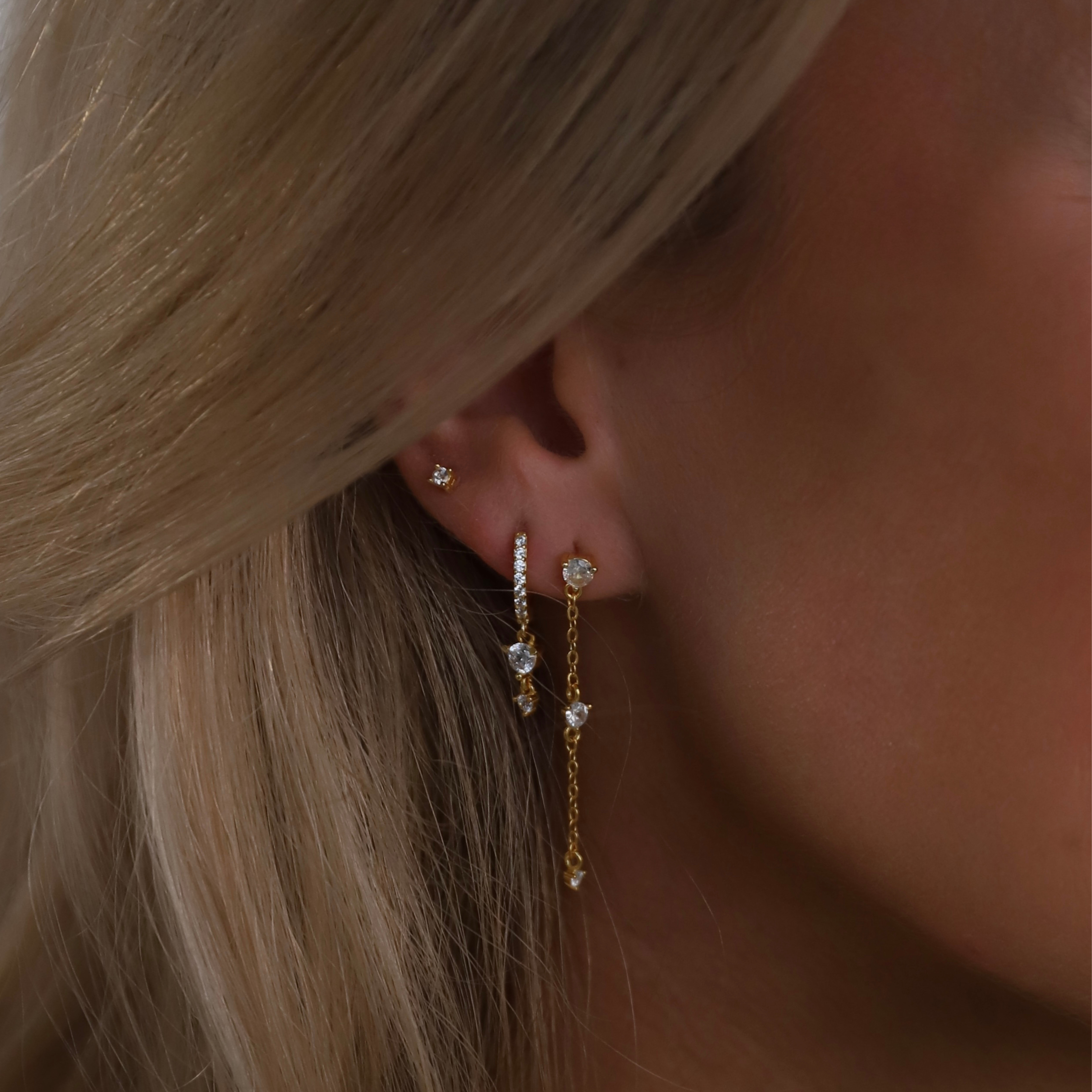 CINDERELLA eyrnalokkar GYLLT