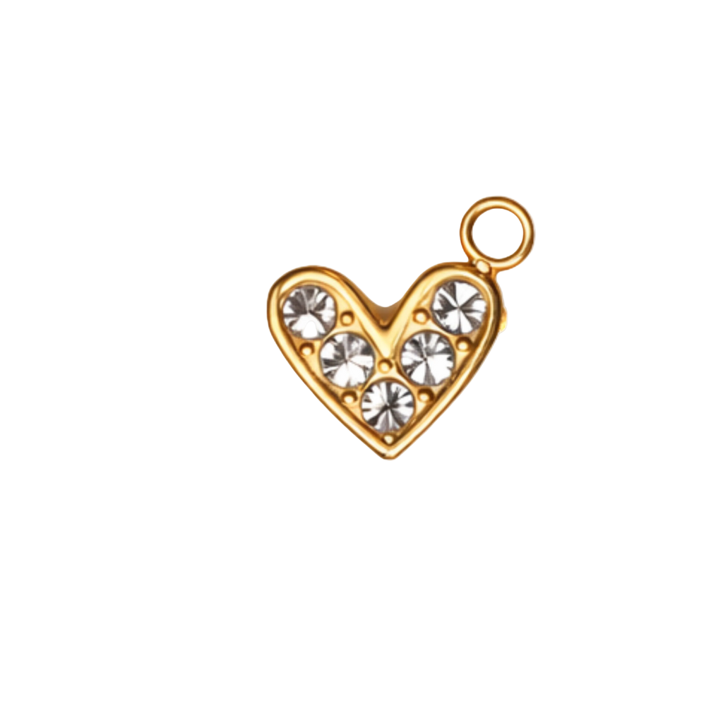 MINI HJARTA charm  - GYLLT