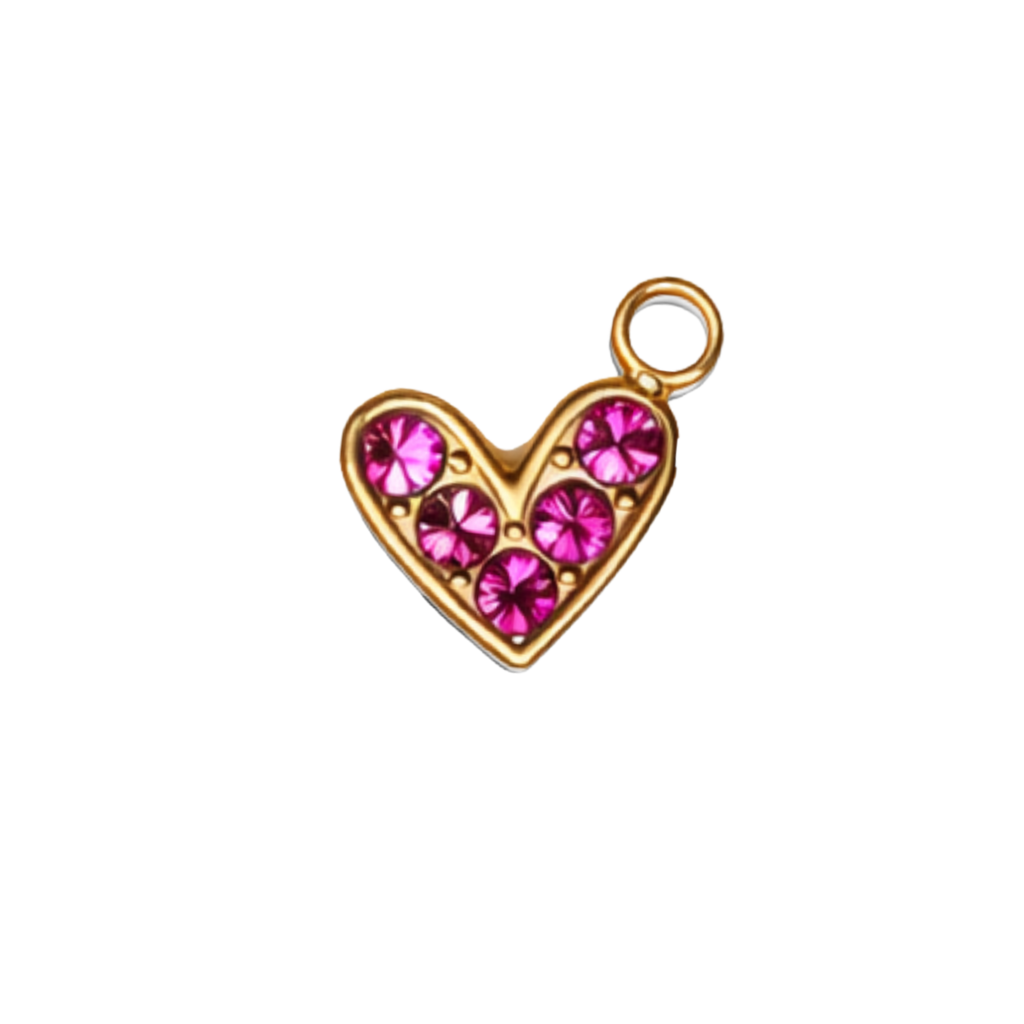 MINI HJARTA charm  - GYLLT