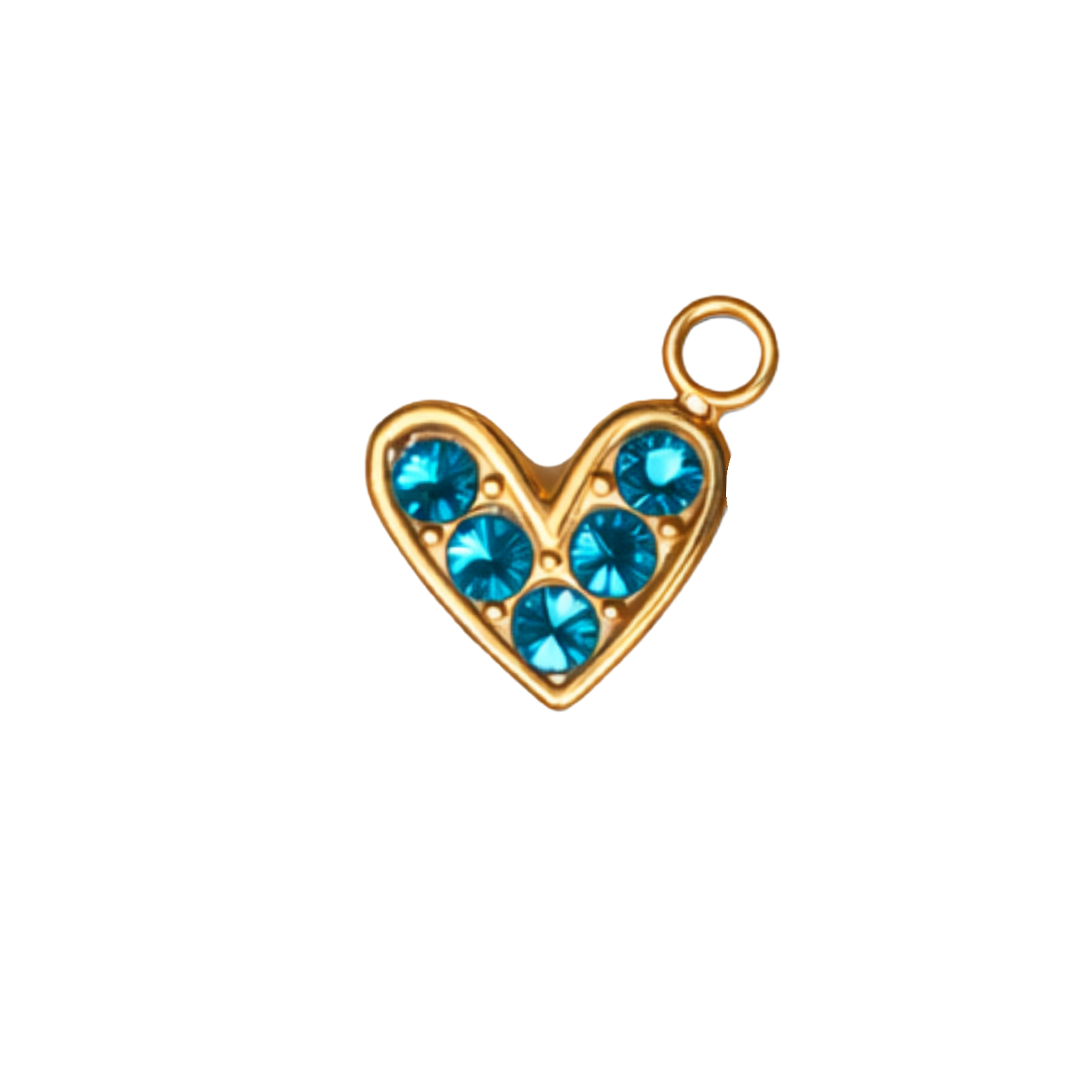 MINI HJARTA charm  - GYLLT