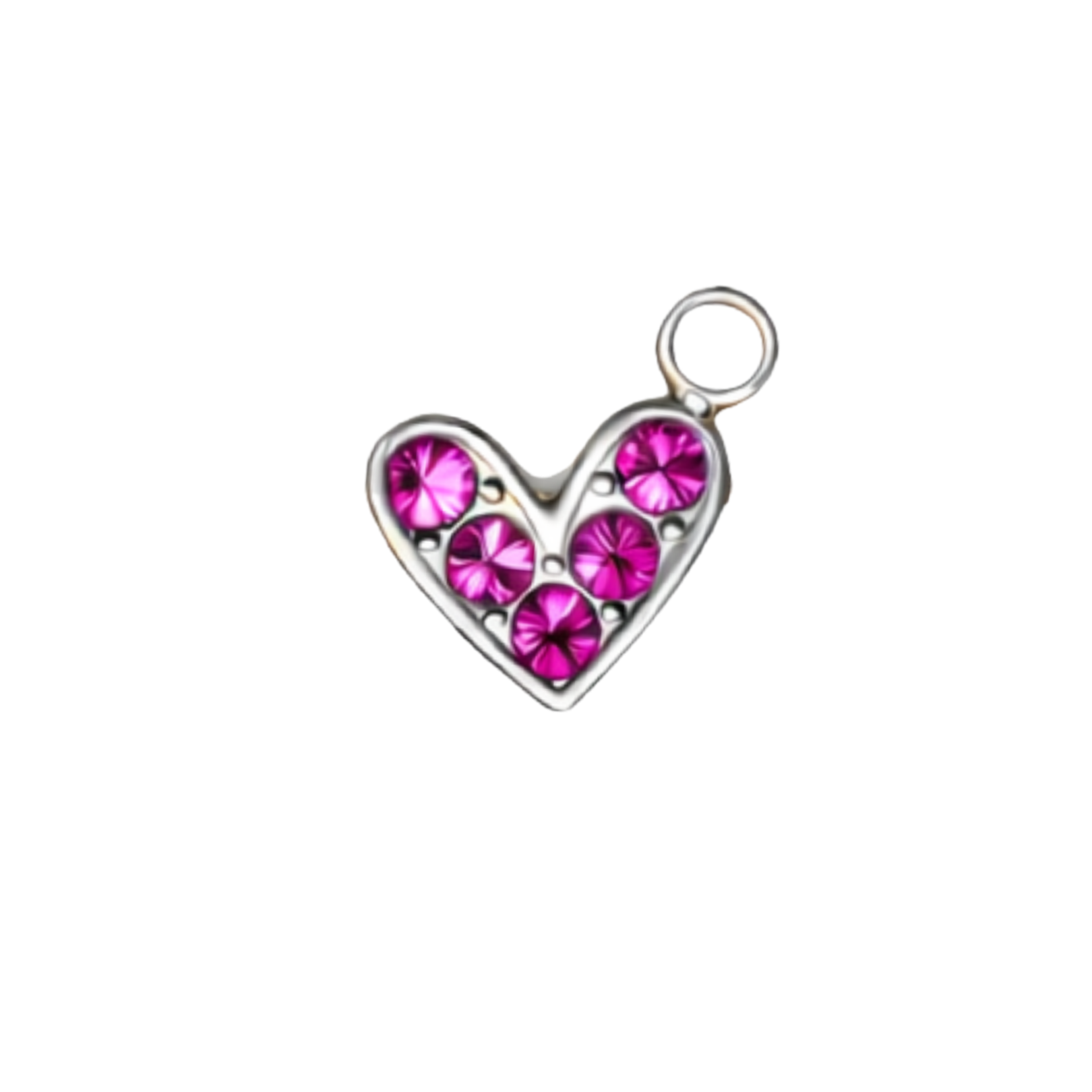 MINI HJARTA charm  - SILFRAÐ