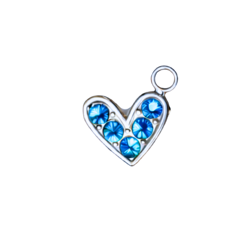 MINI HJARTA charm  - SILFRAÐ