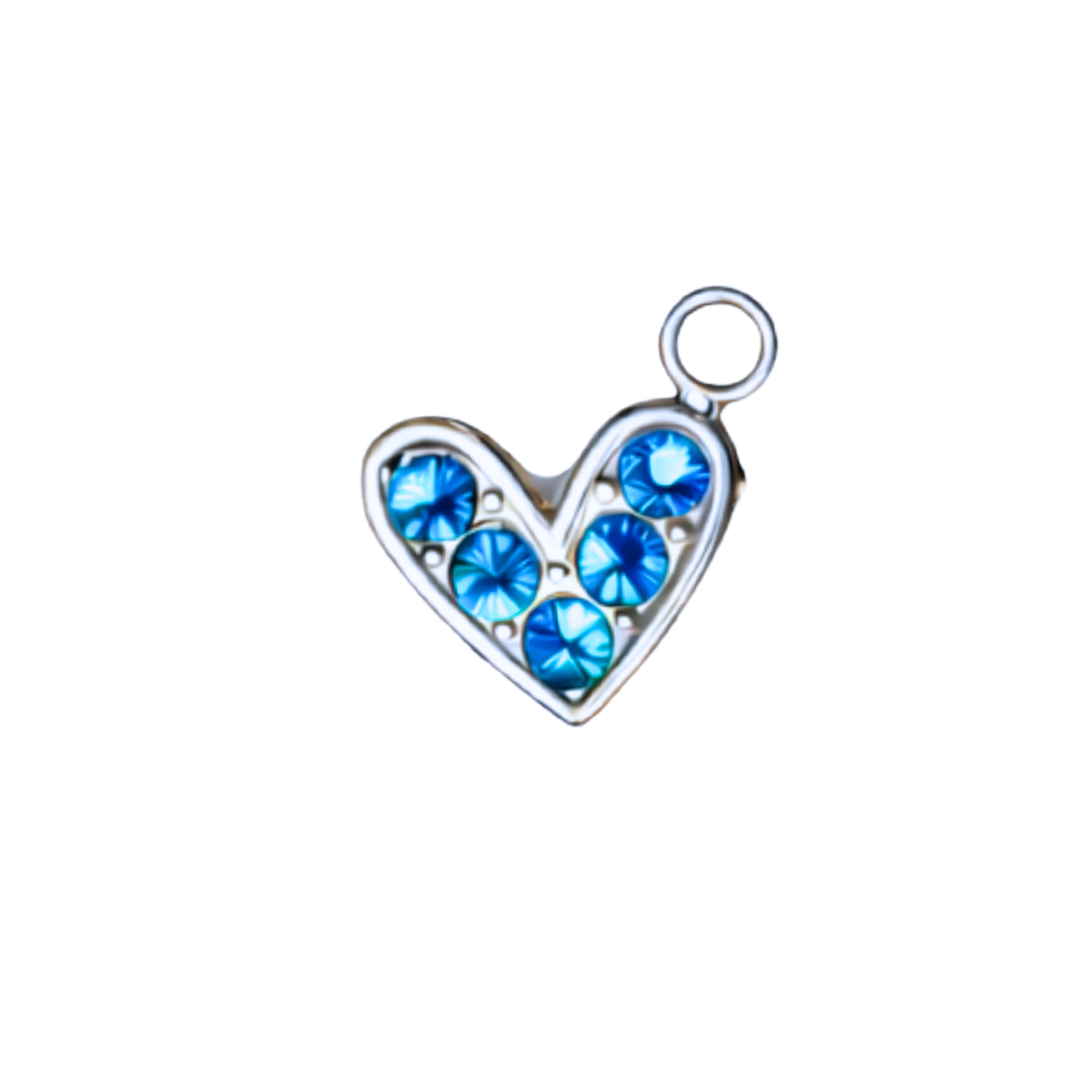 MINI HJARTA charm  - SILFRAÐ