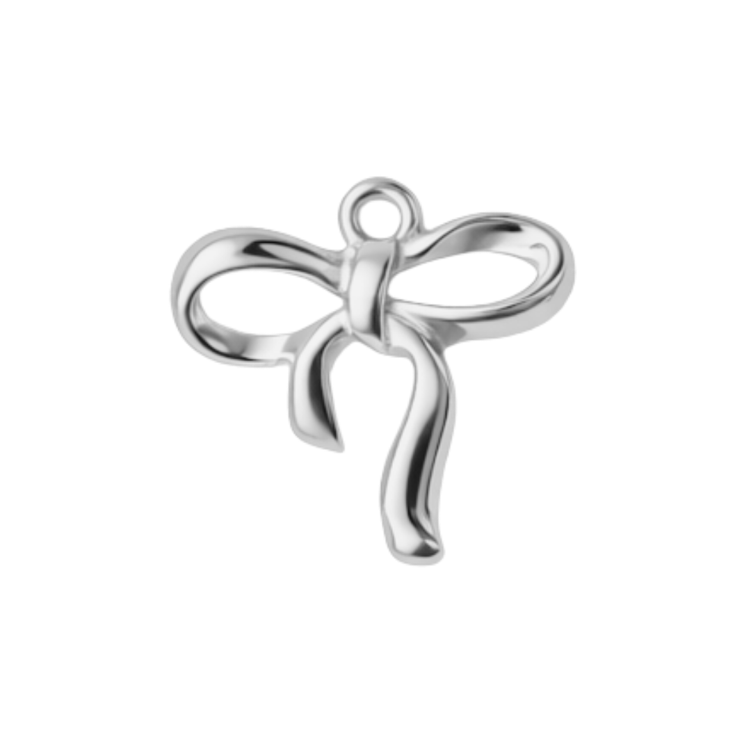 MEDIUM BOW charm - SILFRAÐ