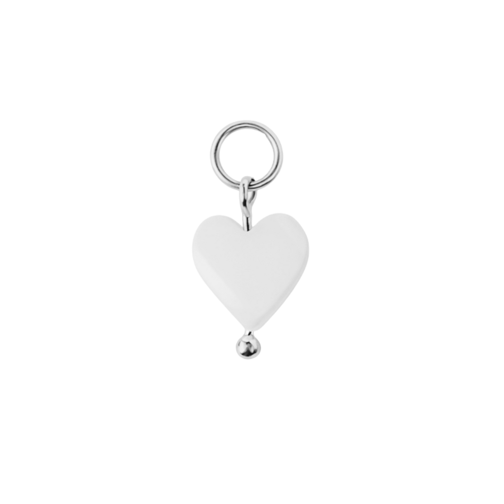 SHELL HEART charm - SILFRAÐ