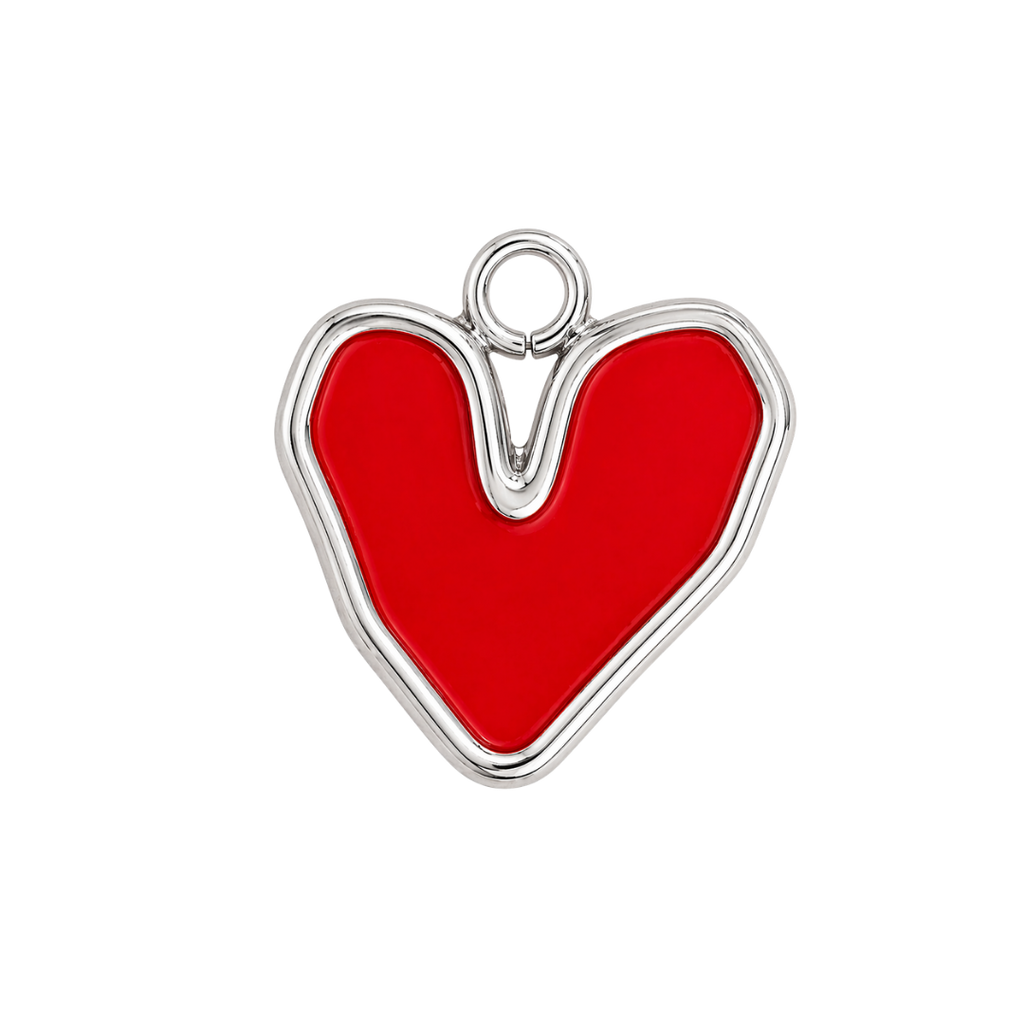 RED HEART charm - SILFRAÐ