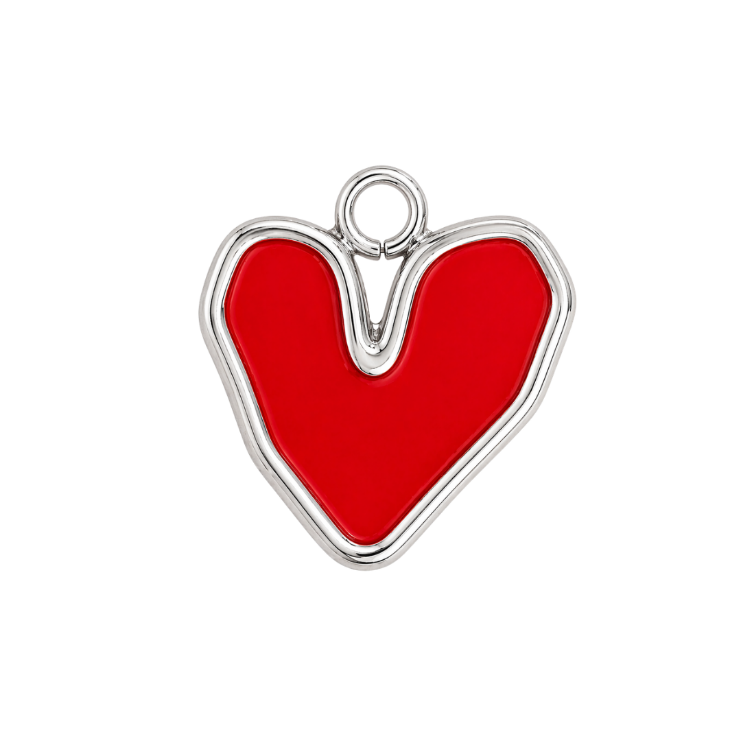 RED HEART charm - SILFRAÐ