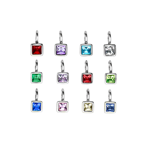 MÁNAÐARSTEINN charm  - SILFRAÐ