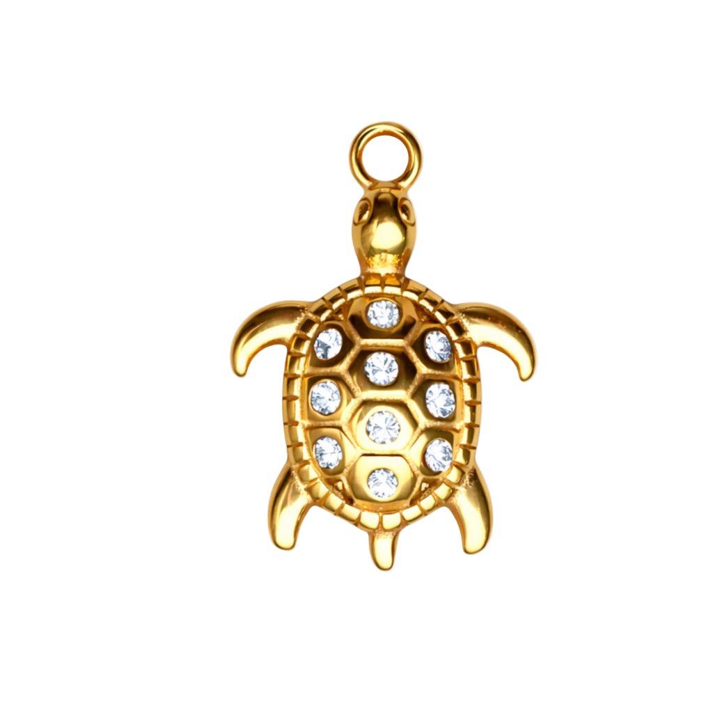 SPARKLY SKJALDBAKA charm  - GYLLT