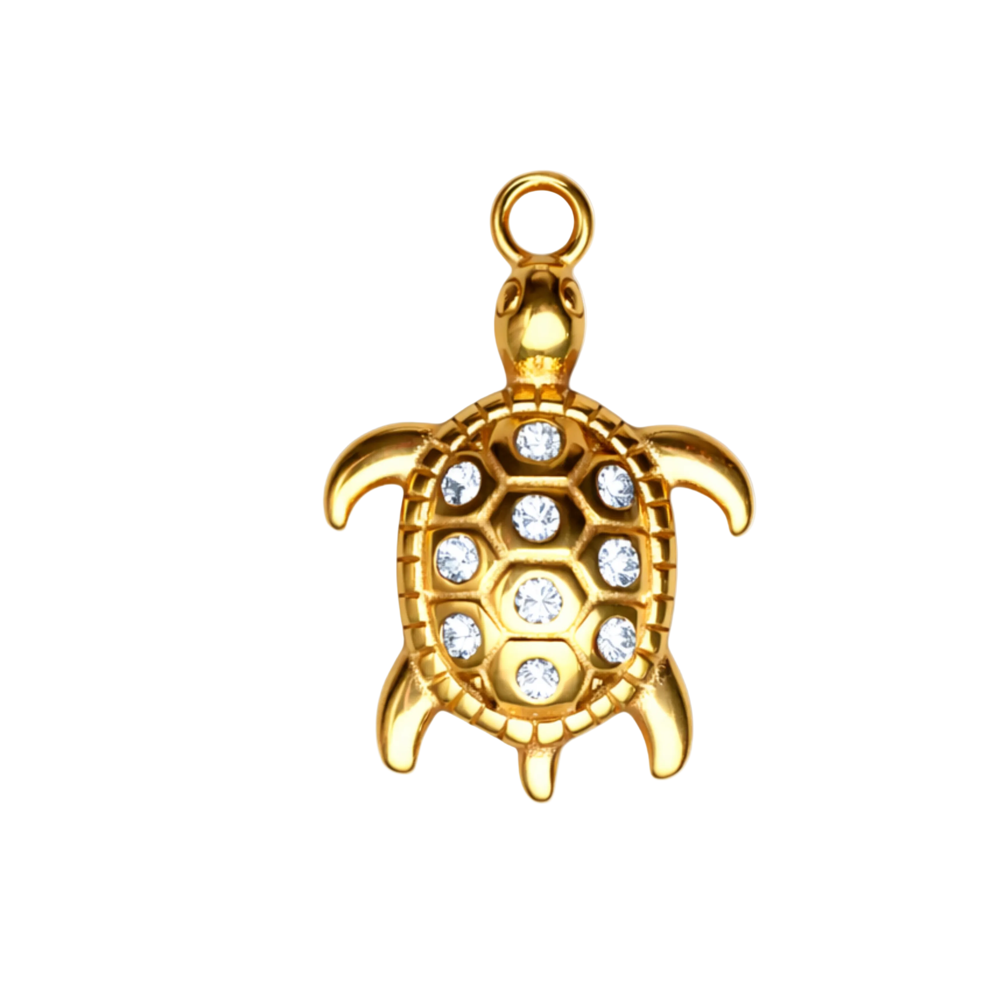 SPARKLY SKJALDBAKA charm  - GYLLT