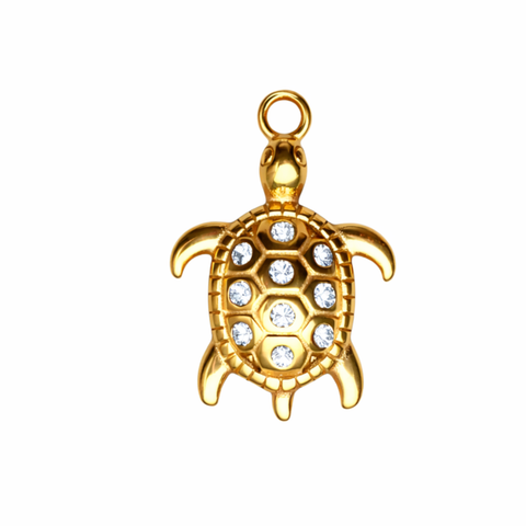 SPARKLY SKJALDBAKA charm  - GYLLT