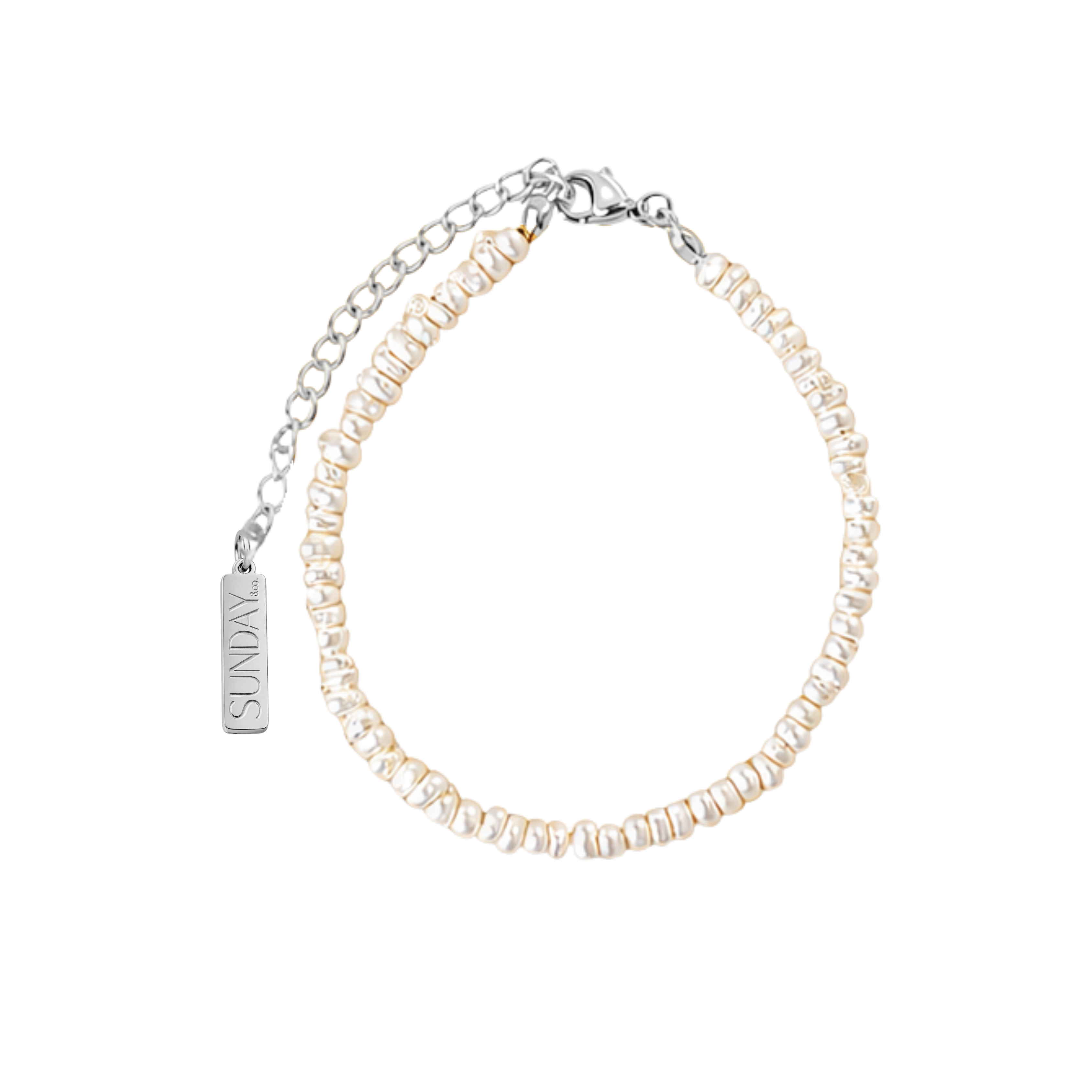 COASTAL PEARL armband SILFRAÐ