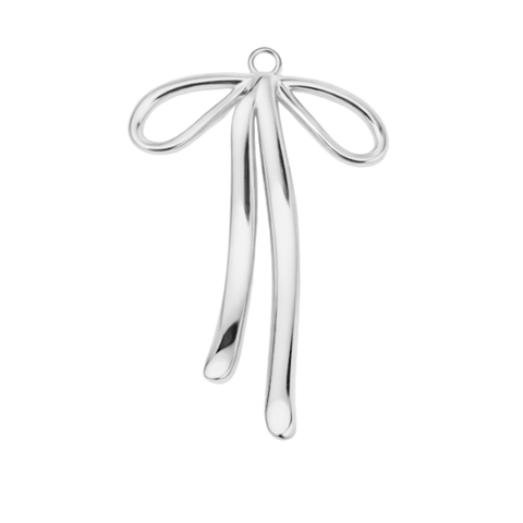 BIG BOW charm  - SILFRAÐ