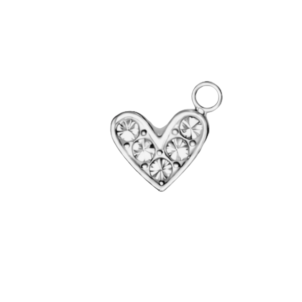 MINI HJARTA charm  - SILFRAÐ