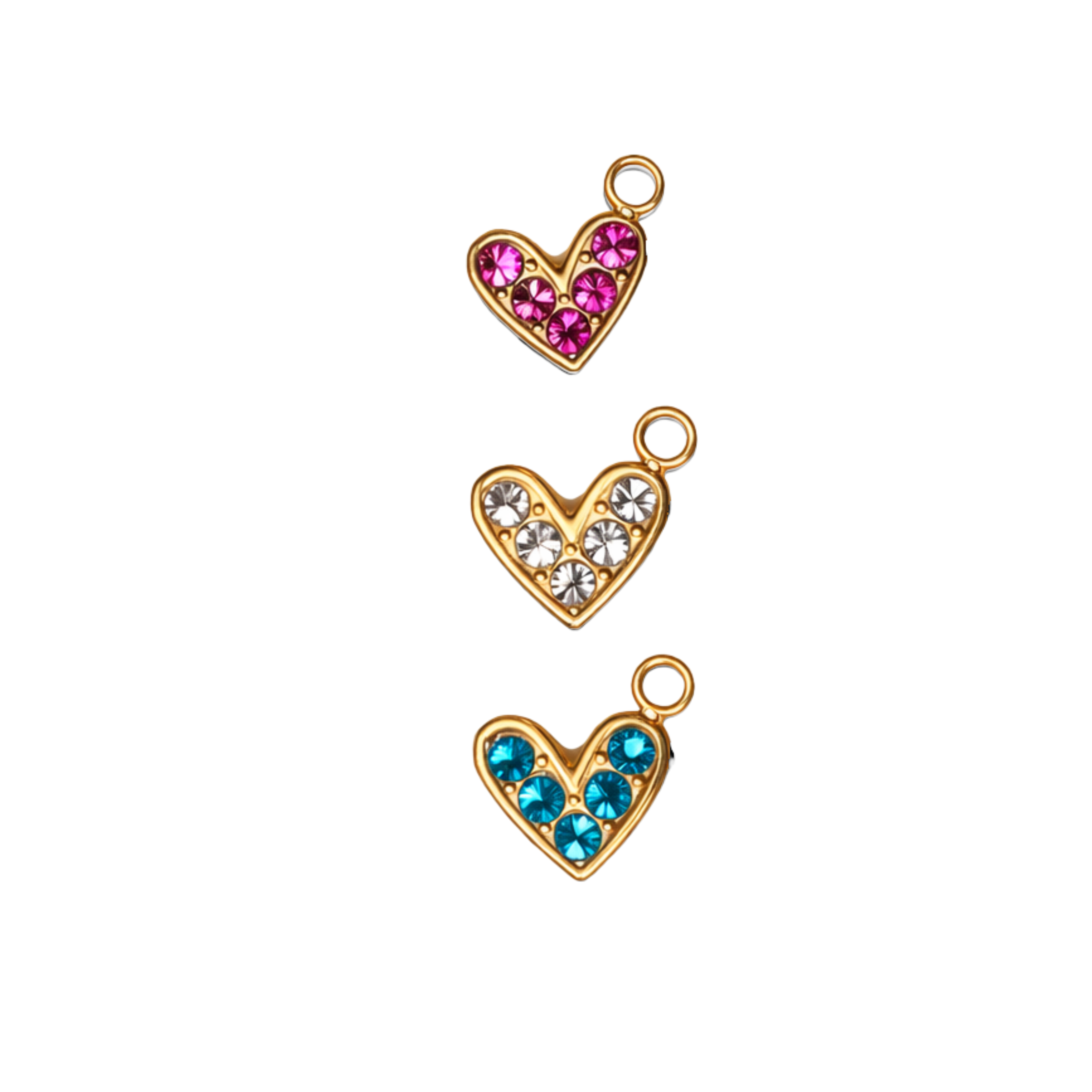 MINI HJARTA charm  - GYLLT