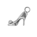GLASS SLIPPER charm  - SILFRAÐ