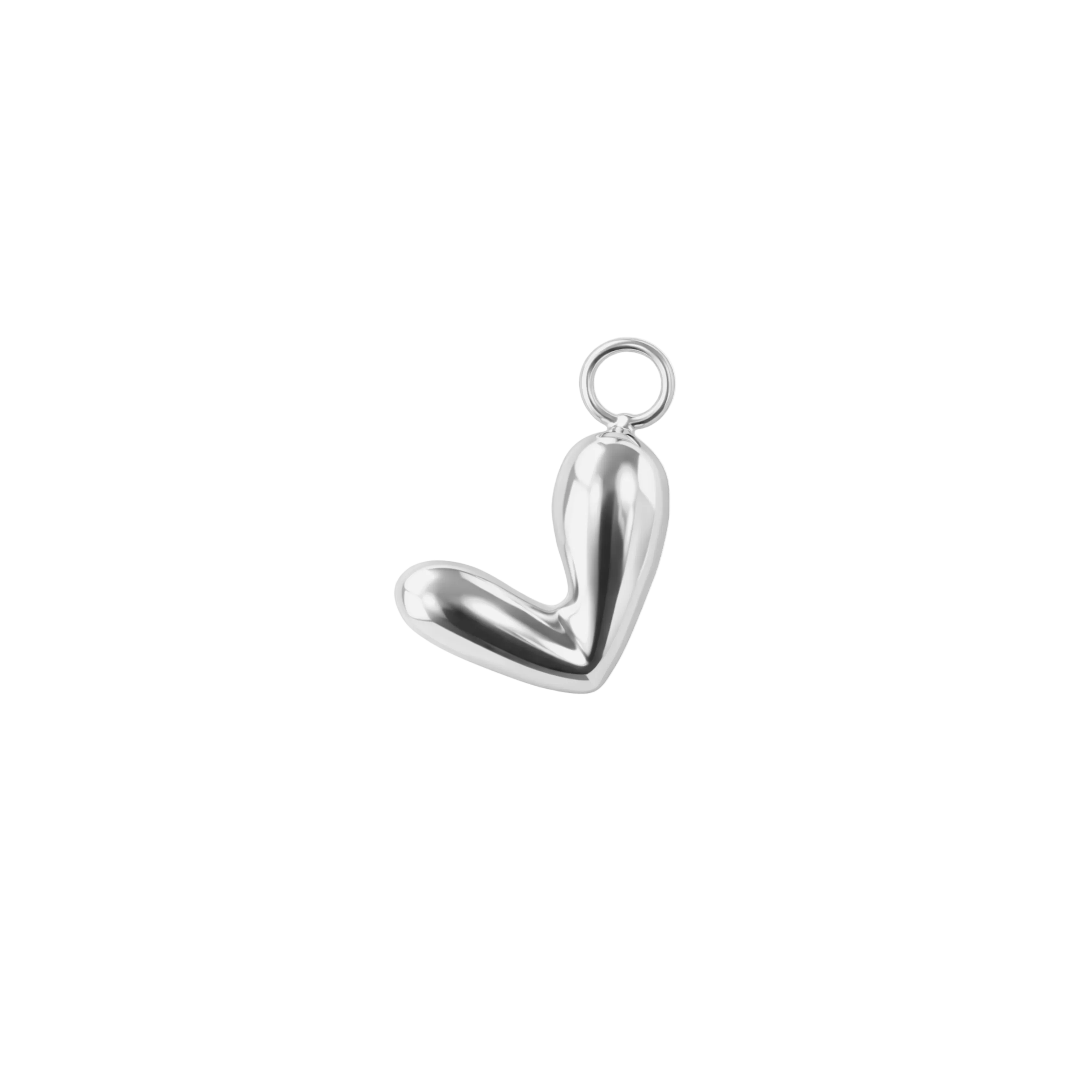 BUBBLE heart charm - SILFRAÐ