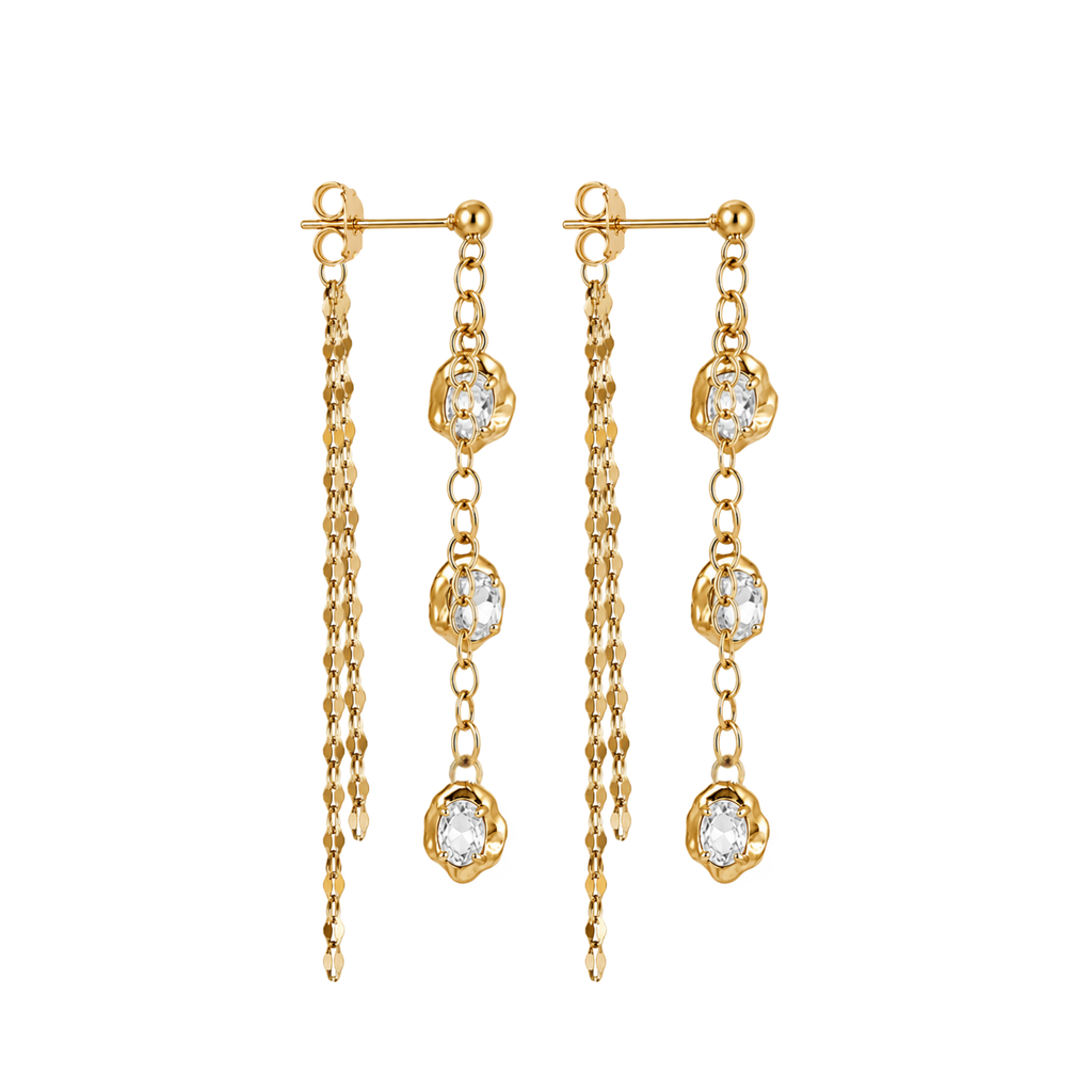 GLITRA dangle eyrnalokkar GYLLT
