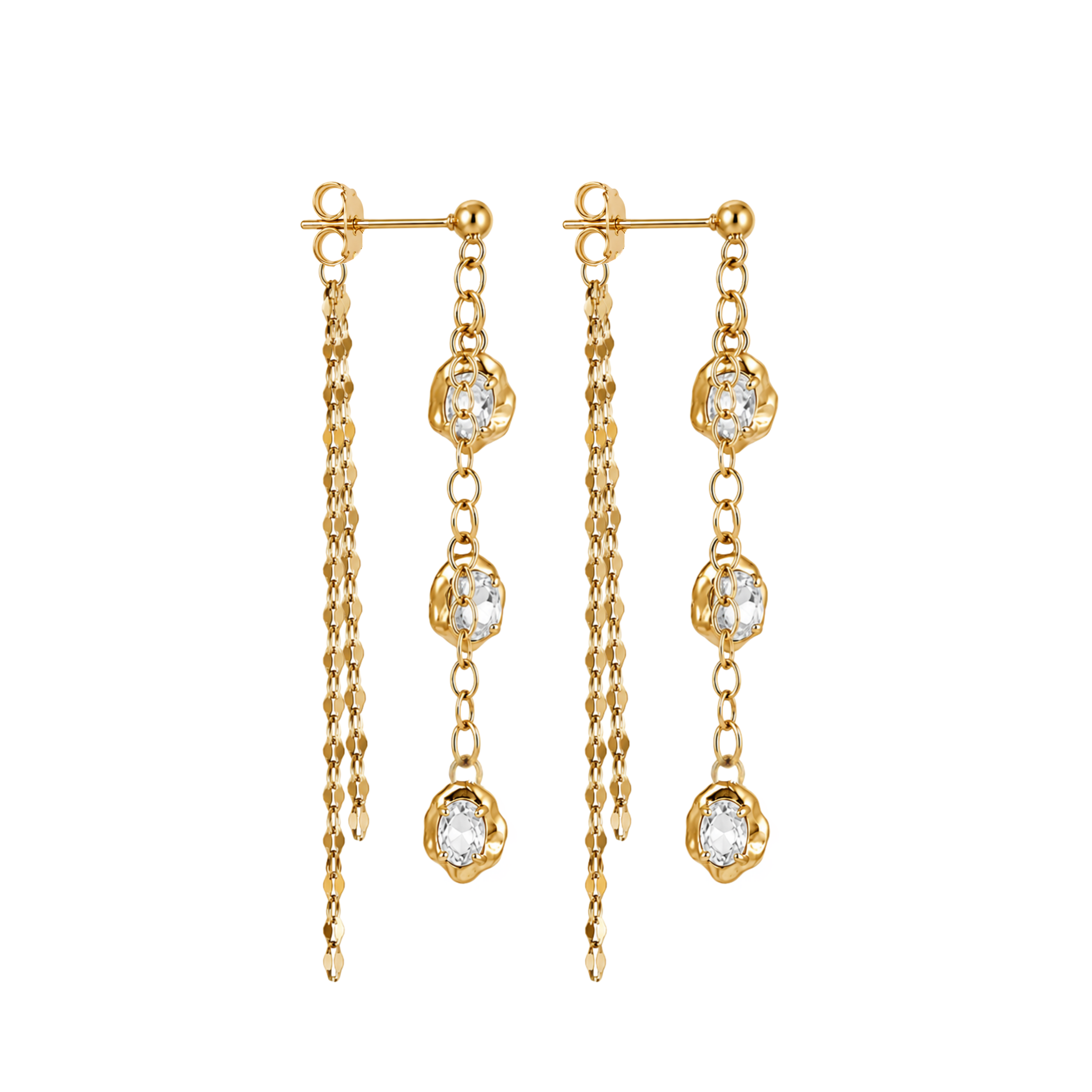 GLITRA dangle eyrnalokkar GYLLT
