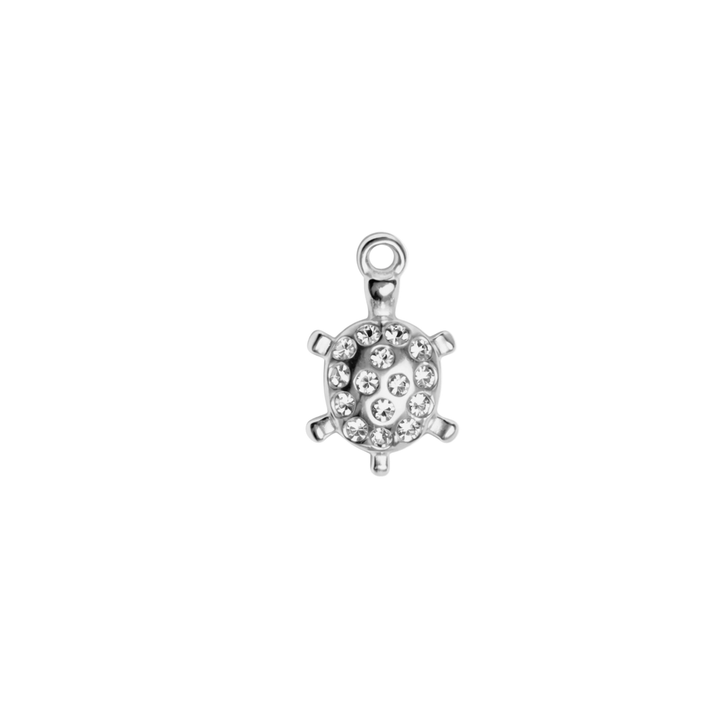 MINI SKJALDBAKA charm - SILFRAÐ