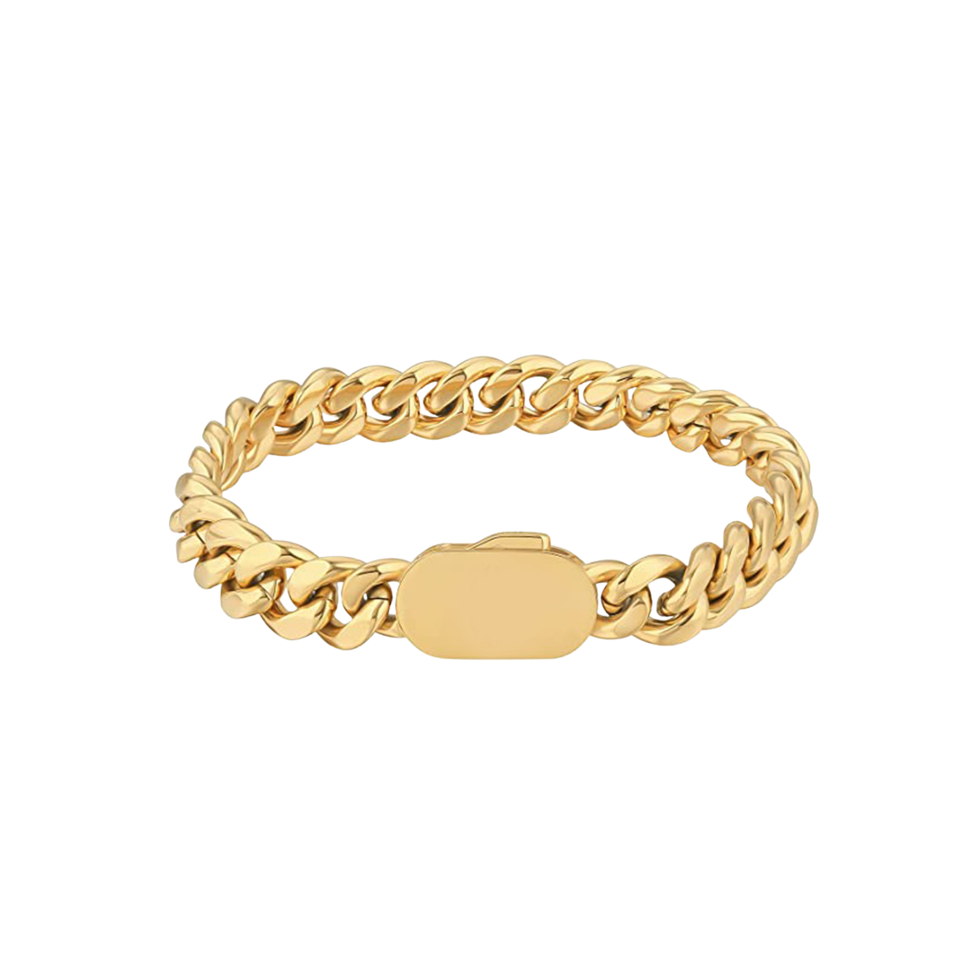 ÁLETRAÐ CUBAN ARMBAND - KARLA GYLLT