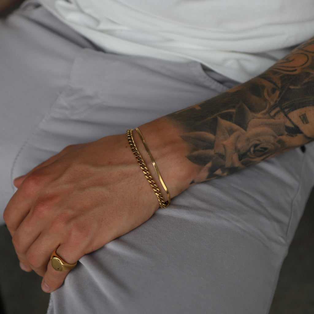 CUBAN armband - karla SILFRAÐ