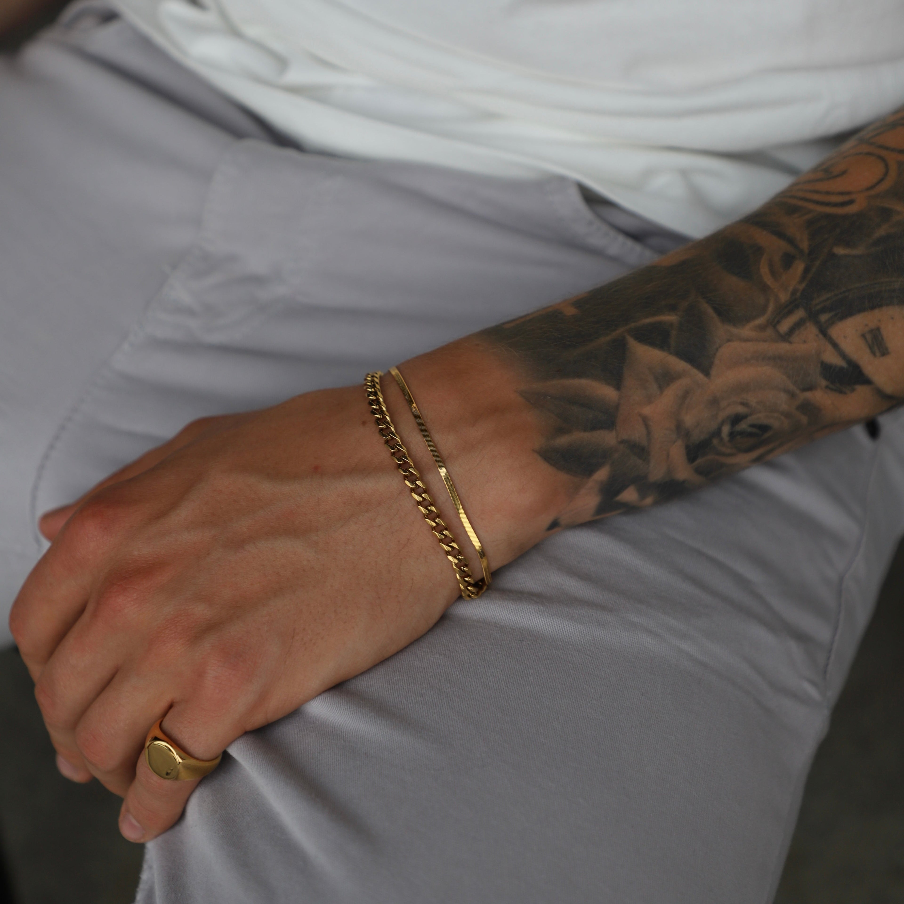 CUBAN armband - karla SILFRAÐ