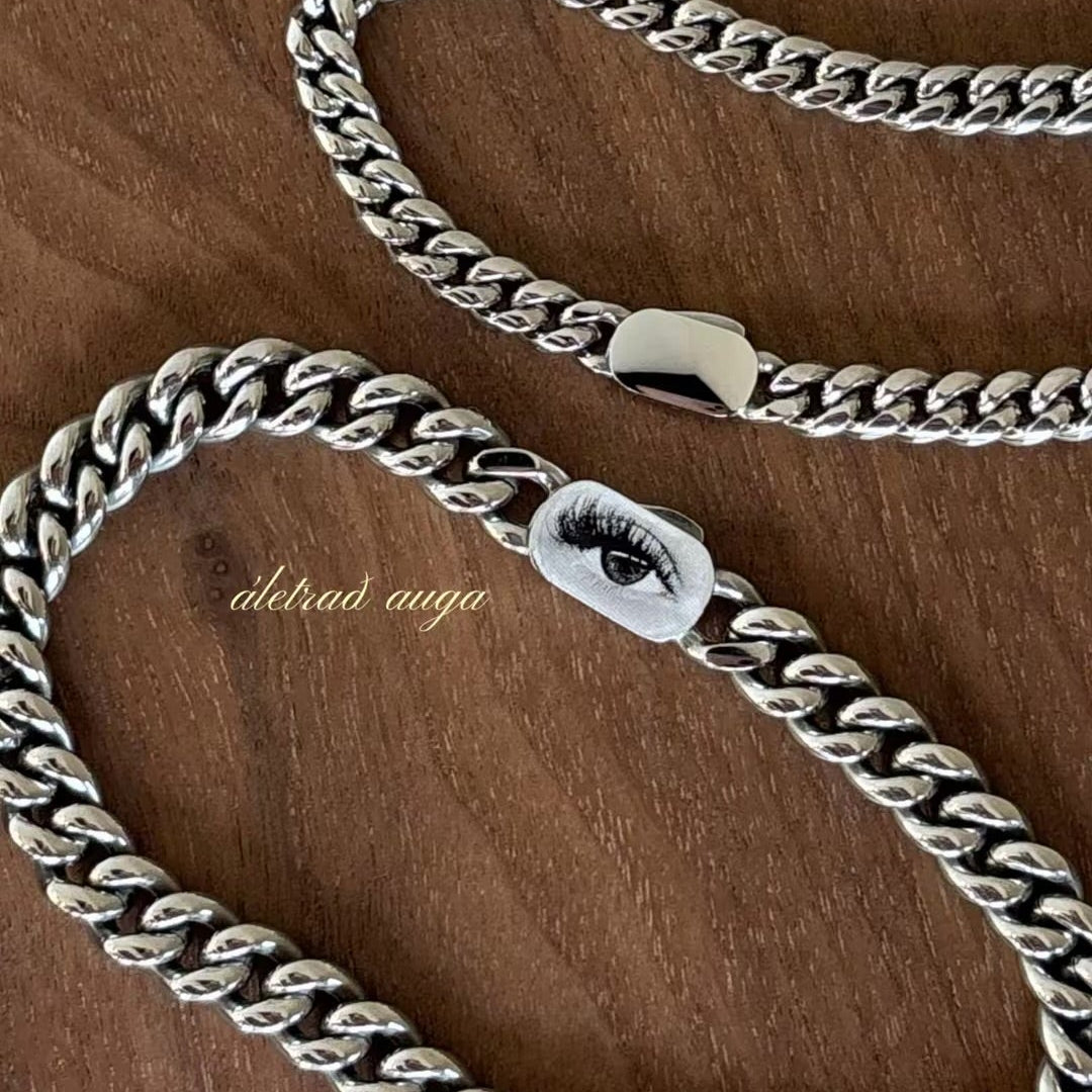 ÁLETRAÐ CUBAN ARMBAND - KARLA GYLLT