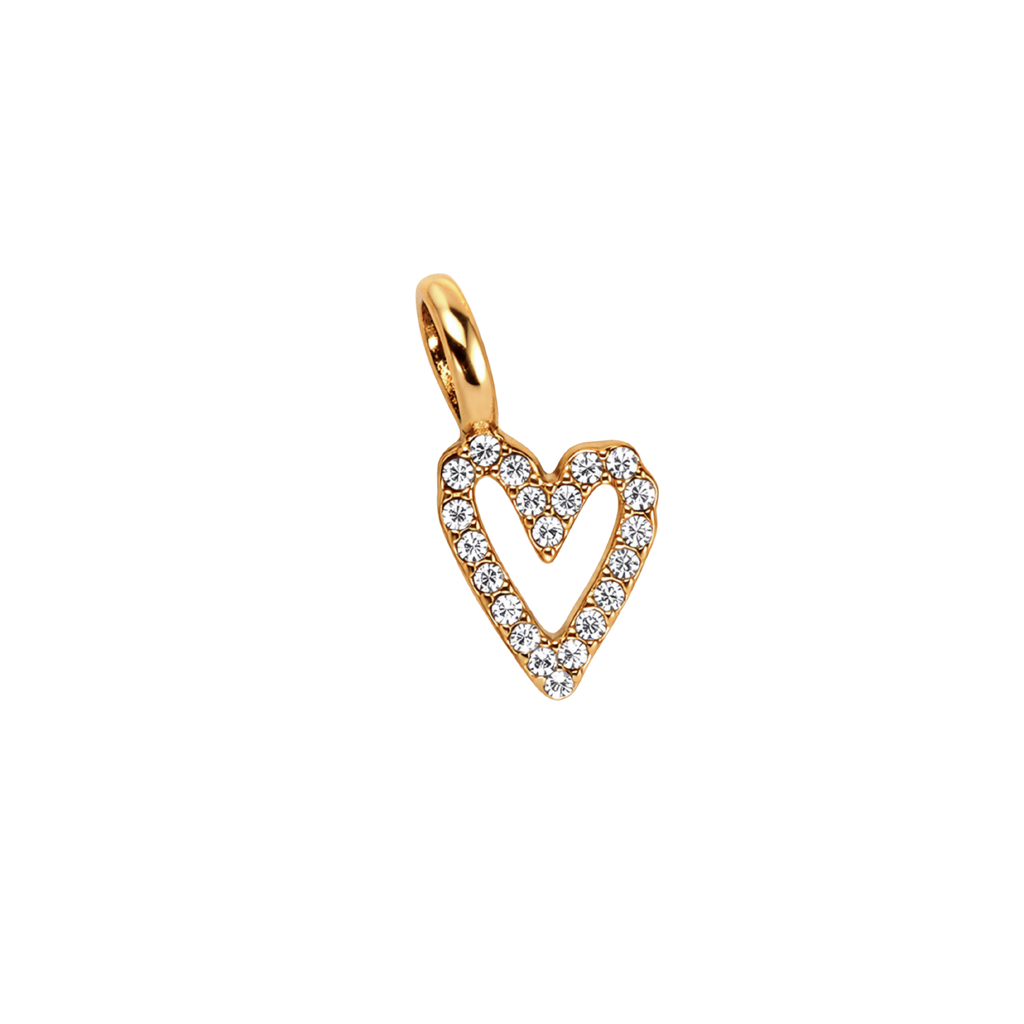 SPARKLE HEART charm  - GYLLT