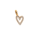 SPARKLE HEART charm  - GYLLT