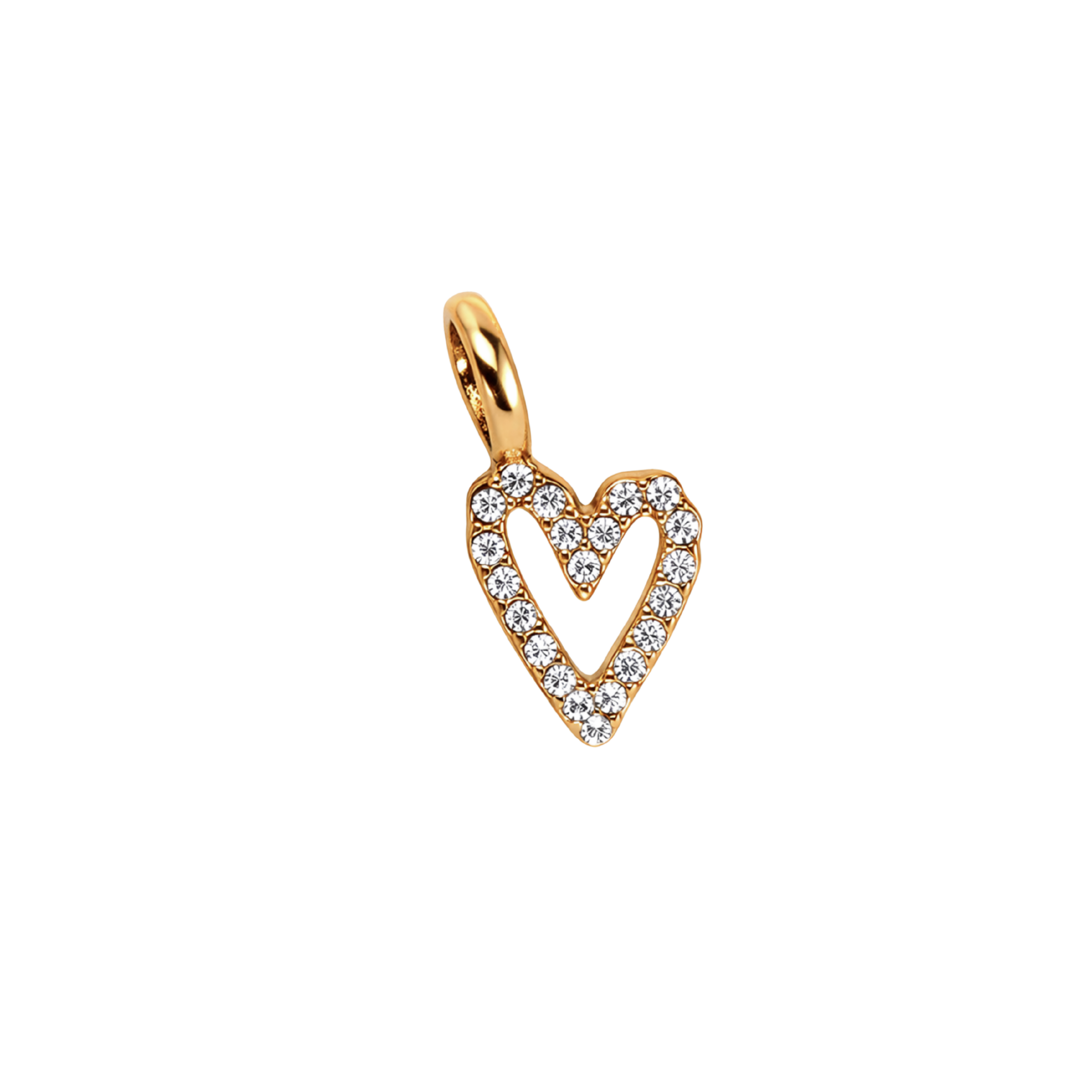 SPARKLE HEART charm  - GYLLT